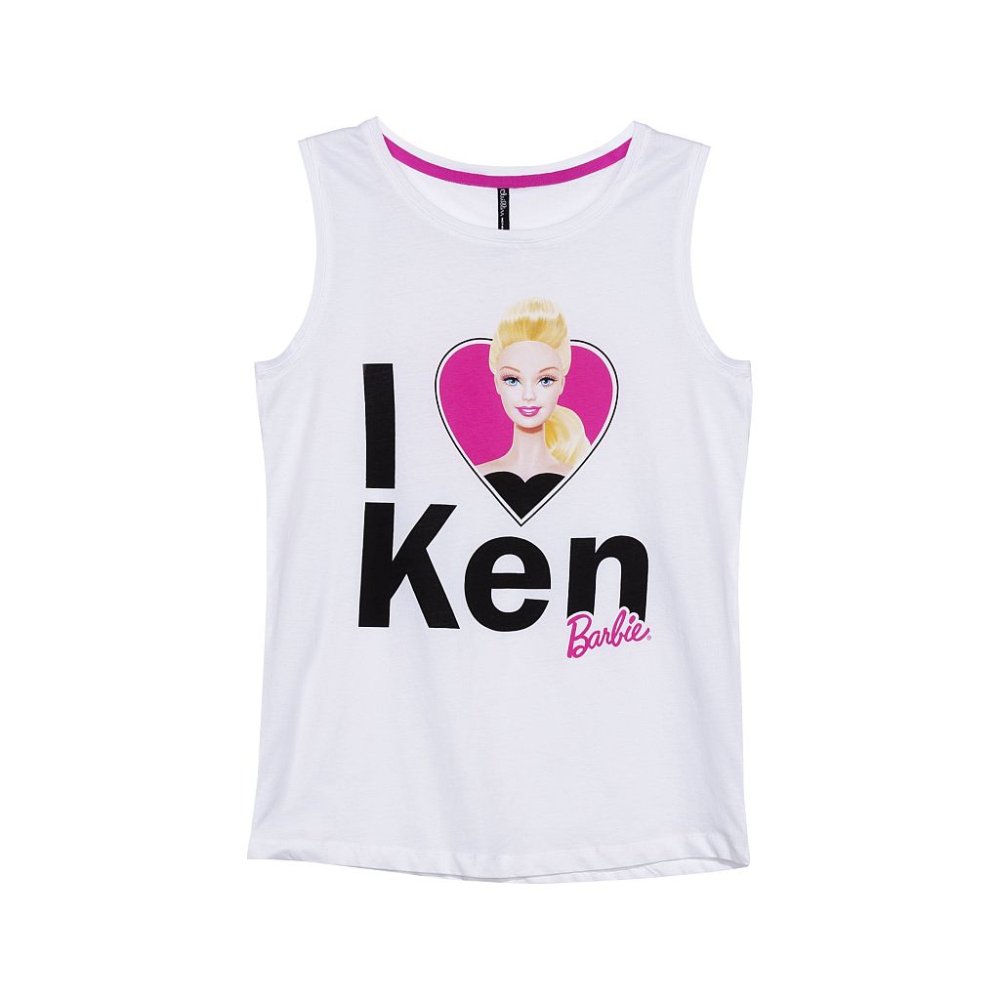 Barbie-Cropp top bialy I Love Ken cena 39,99